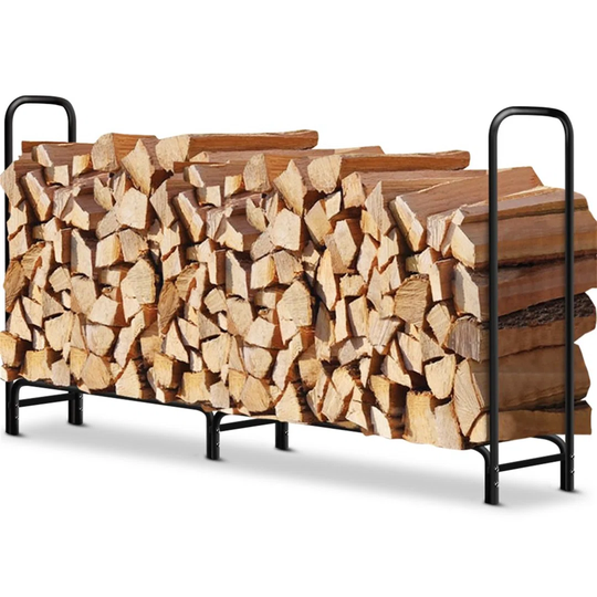 Krystoffer 244Cm W Metal Log Rack
