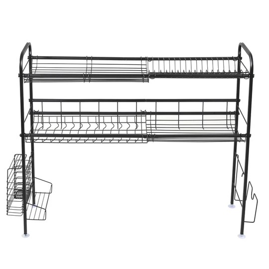Double Layer Over Sink Drainer Shelf Stainless Steel Washing Organizer