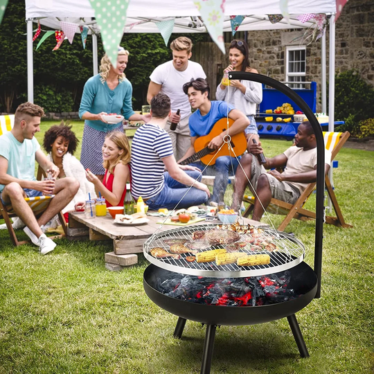 Abye 120Cm H x 70Cm W Iron Charcoal Outdoor Fire Pit