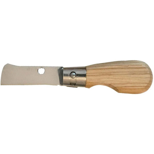 Folding Grafting Knife Oak Handle