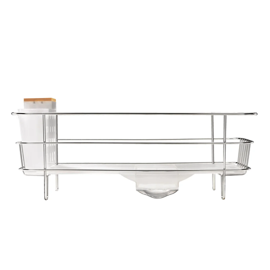 Slim Dish Rack in Brushed Stainless Steel