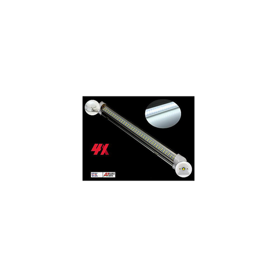 4 x 72 LED 12V LIGHT STRIP BAR UNDER KITCHEN CABINET TUBED 330MM on/off switch