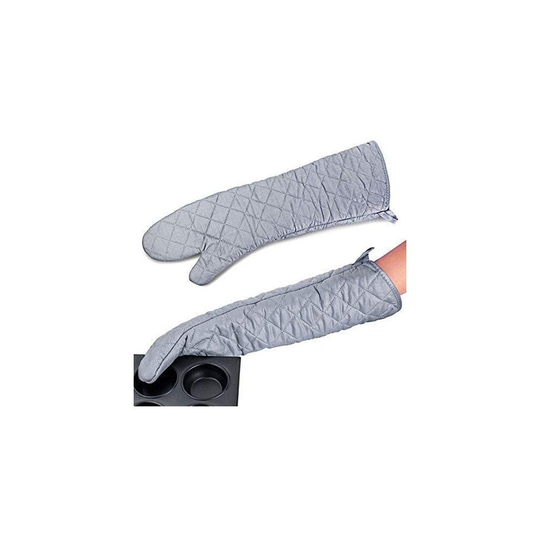 Linwnil New 1 Pair Heat Resistant Oven Gloves New Cotton Oven Mitts Kitchen Gloves High Temperature Cooking Tool BBQ Gloves (23Inch)