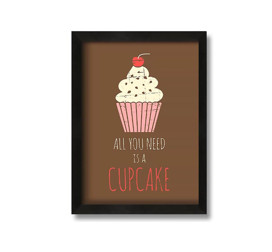 Cupcake 3 - Picture Frame Painting on Canvas