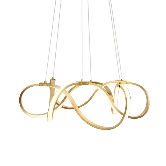 Minimalist Twisted Kitchen Island Led Chandelier