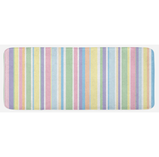 Pastel Kitchen Mat Striped Classic Pattern