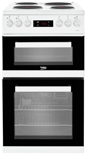 Beko KDV555AW 50cm Double Oven Electric Cooker - White