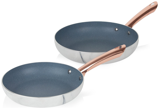 Tower Marble 2 Piece Frying Pan Set - Rose Gold