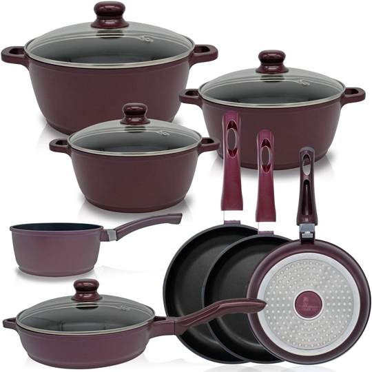 Mose 8 Pieces Aluminium Non Stick Cookware Set