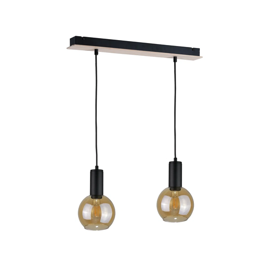 Sheakleyville 2-Light Kitchen Island Globe Pendant Wood Accents