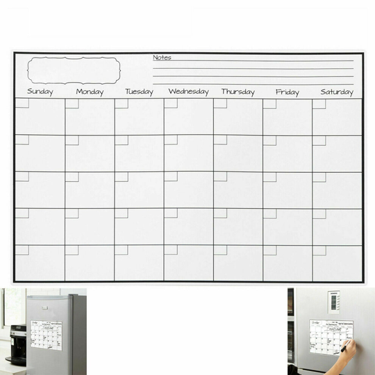 Fridge Magnet Calendar Dry Erase Whiteboard Weekly Monthly Planner