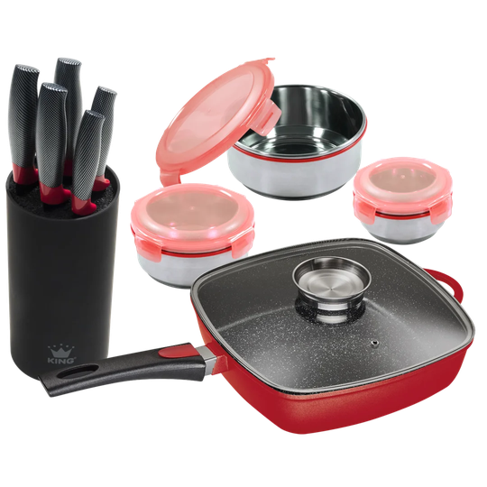 10-Piece Non-Stick Frying Pan Set with Lid