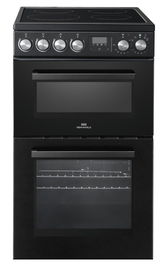 New World NWLS50TEB 50cm Twin Cavity Electric Cooker - Black