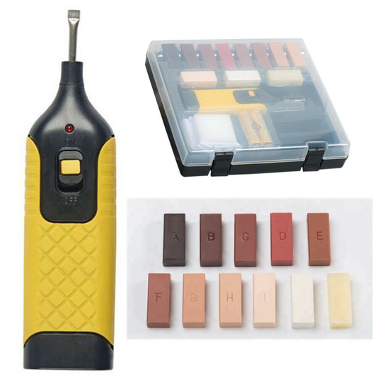 19pc Laminate Floor Repair Kit Wax System Sturdy Chips Scratches