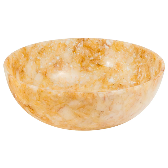 Aubrie Yellow Quartz Circular 410mm Countertop Basin