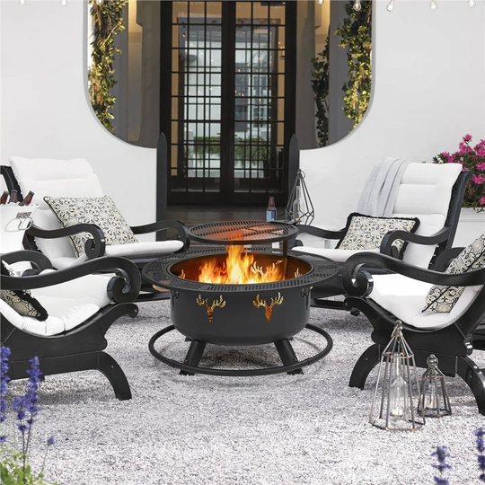 32" Round Wood Burning Fire Pit