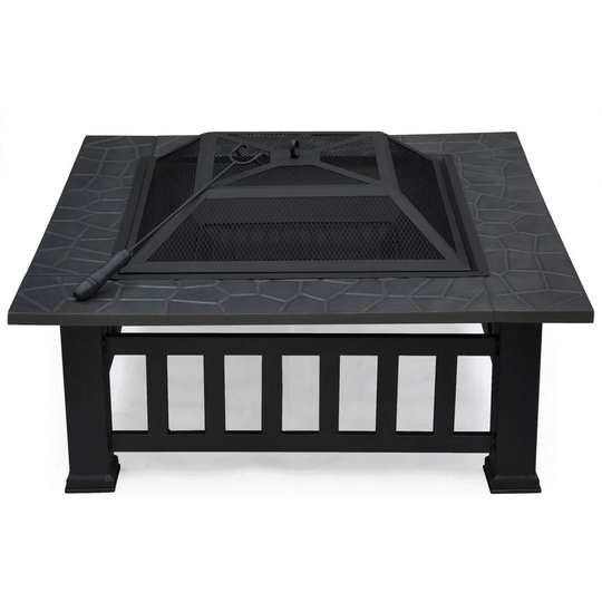 Swenki Steel Charcoal and Wood Burning Fire Pit