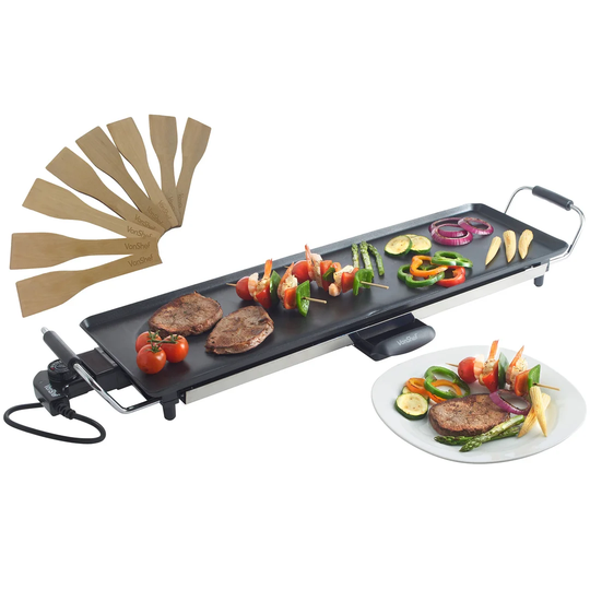 VonShef Electric XL Teppanyaki Barbecue Table Grill Griddle