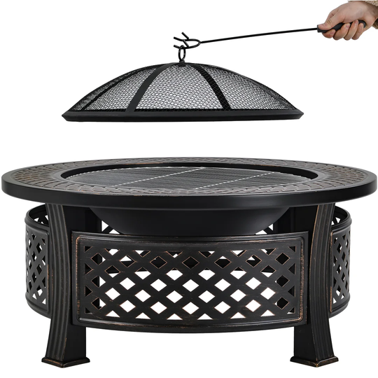 Larimar Stainless Steel Wood Burning Fire Pit