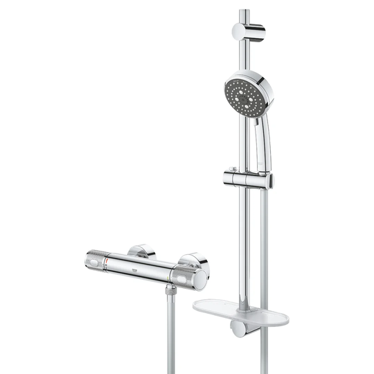 GROHE Precision Feel Thermostatic shower set - safer, more comfortable showering, with all you need in one modern set
