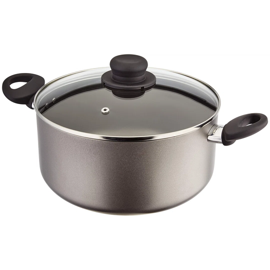 Everyday JDAY044 Teflon Non-Stick Large 24Cm 4.6L Casserole Pot With Lid, Stay
