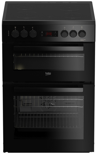 Beko KTC613K 60cm Single Electric Cooker - Black
