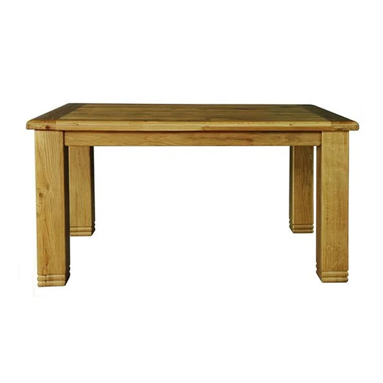 Weathered Oak Square Fixed Top Dining Table