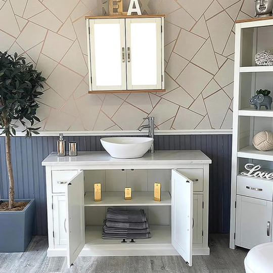 Aparicio Solid Beech 1230mm Free-standing Single Vanity Unit