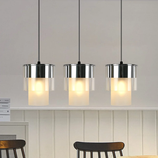 Ivy Bronx Pendant Lamp Dining Table Pendant Lamp Height Adjustable Chandelier Pendant Lamp 3 Flame Made Of Glass Kitchen Living Room Lamp Bedroom Lamp
