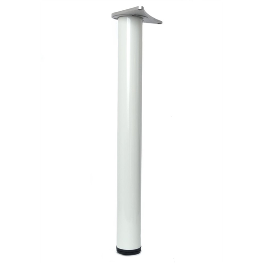 2 x 1100mm Adjustable White Breakfast Bar Worktop Support Table Leg 60mm Diameter