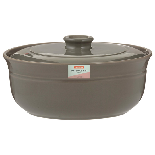 2.5L Round Casserole Dish Mini Stoneware Heat Resistant Cooking Pot Barware