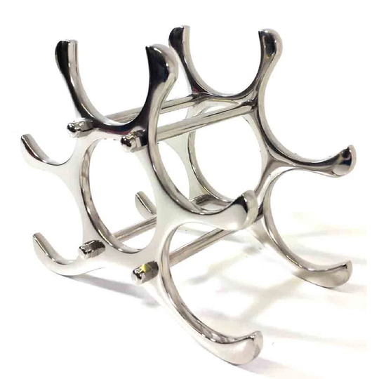 Aluminium 6 Bottle Tabletop Wine Rack