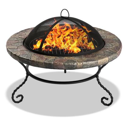 43A53CF117D24B8B97CE0EFEF53187DD Opulent Garden & Patio Heater Fire Pit Brazier And Barbecue With Eco-Stone Finish