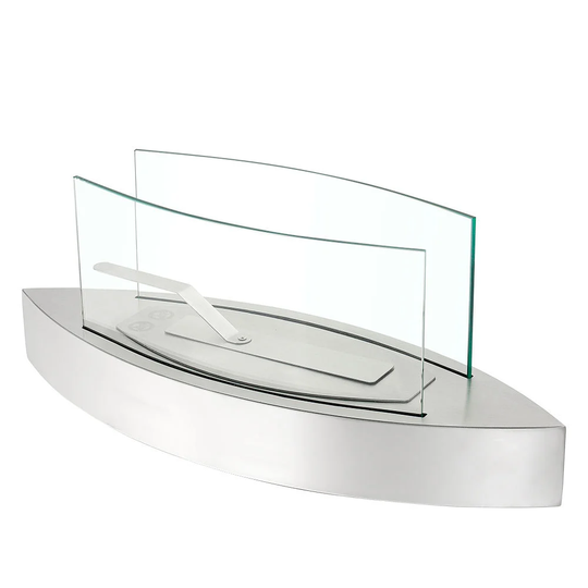 Sarkis Glass Bio-Ethanol Tabletop Fireplace with Flame Guard
