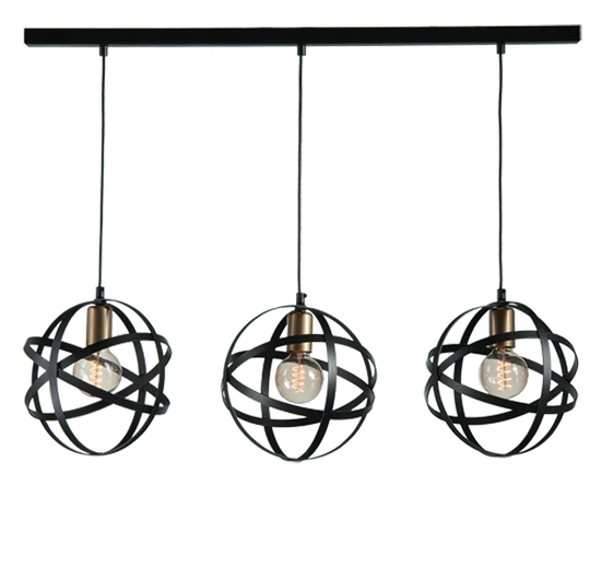 Hillyard 3-Light Kitchen Island Geometric Pendant