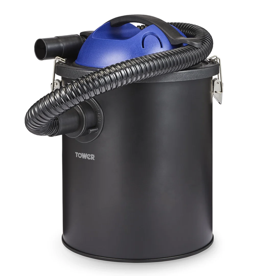 Tower T541000 TAV10 Ash Vacuum Cleaner with HEPA Filter and Detachable Crevice Tool, 18L, 800W, Washington Blue