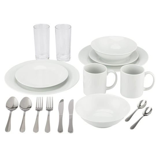 Rene Starter 18 Piece Dinnerware Set, Service for 1