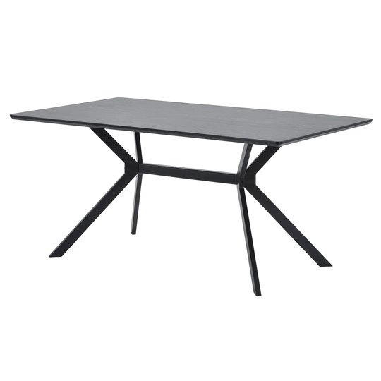 Dining Table Rectangle Mdf Black 160X90cm