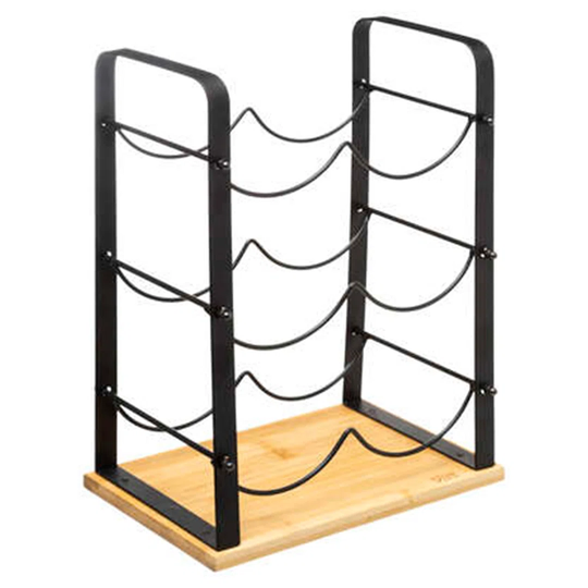 5five Nera Metal & Wood 6 Bottle Wine Rack