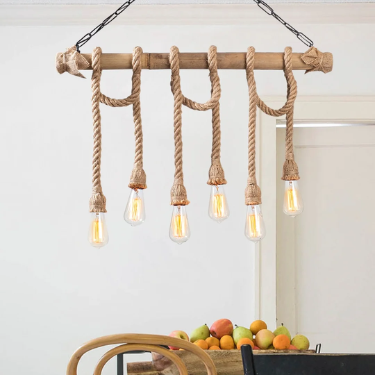 Enya 6 - Light Kitchen Island Bulb Pendant