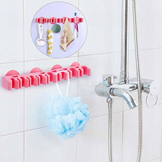 (Black) 15 Holes Toothbrush Towel Makeup Brush Holder Organizer Air Drying Storage Rack