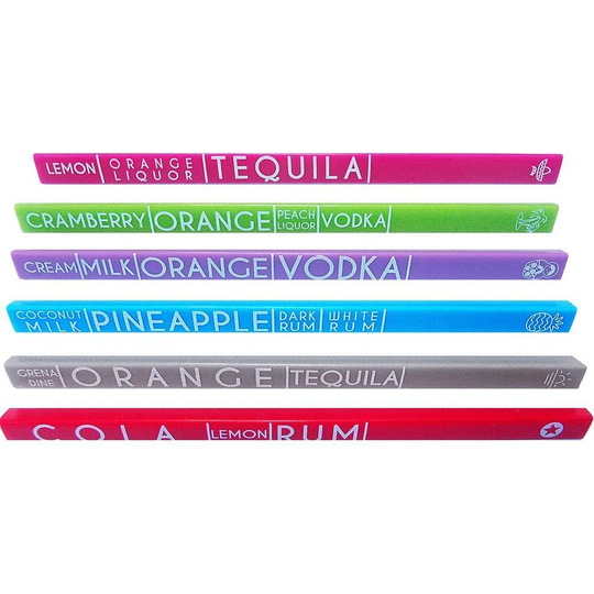 Cocktail Mixer With Recipes (Pack Of 6)