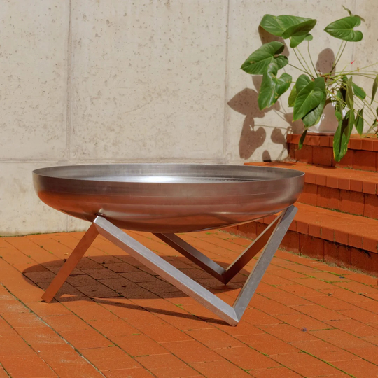 Powhattan Stainless Steel Charcoal/Wood Burning Fire Pit