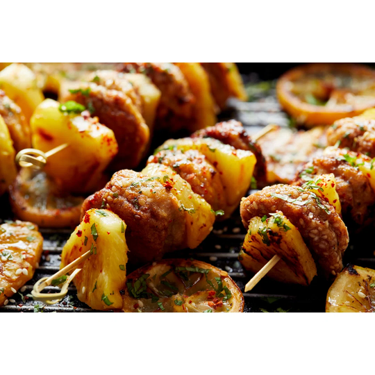 Grilled Skewers - Wrapped Canvas Photograph