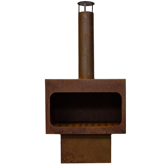 Hayman 115cm H x 56cm W Steel Outdoor Fireplace
