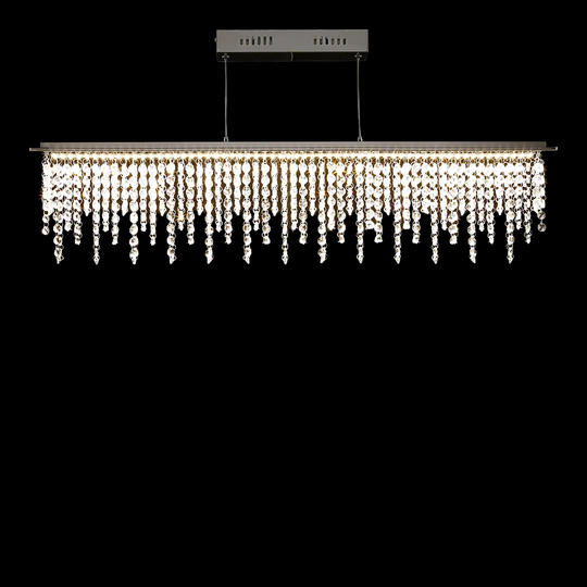 1 - Light Kitchen Island LED Pendant with Crystal Accents