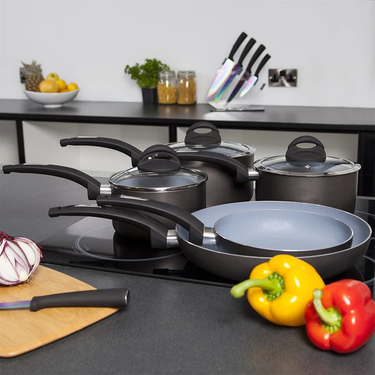 Draper 8 Piece Stainless Steel Non Stick Cookware Set