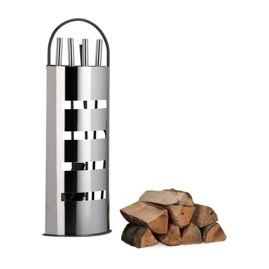 Milan 5 Piece Steel Fireplace Tool Set