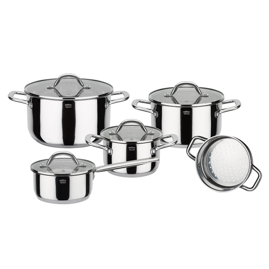 Meran 9 Piece Stainless Steel Cookware Set