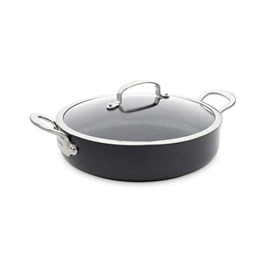 GreenPan Barcelona Ceramic Shallow Casserole with Glass Lid Non-Stick 30cm